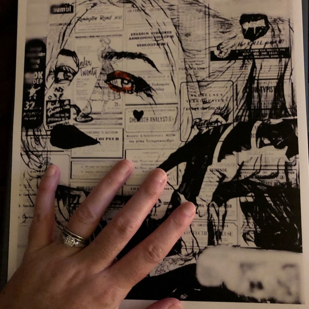 HARLEY QUINN B&W ART PRINT - Picture 2 of 2